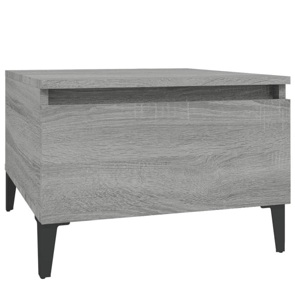Vidaxl Bočný stolík sivý sonoma 50x46x35 cm spracované drevo